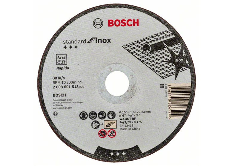 Doorslijpschijf recht Standard for Inox Bosch 2608601513