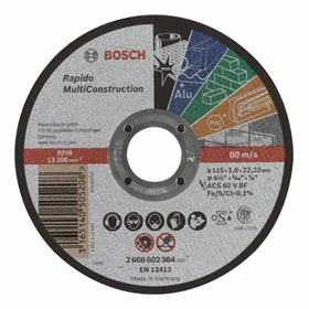 Doorslijpschijf recht Rapido Multi Construction Bosch 2608602384