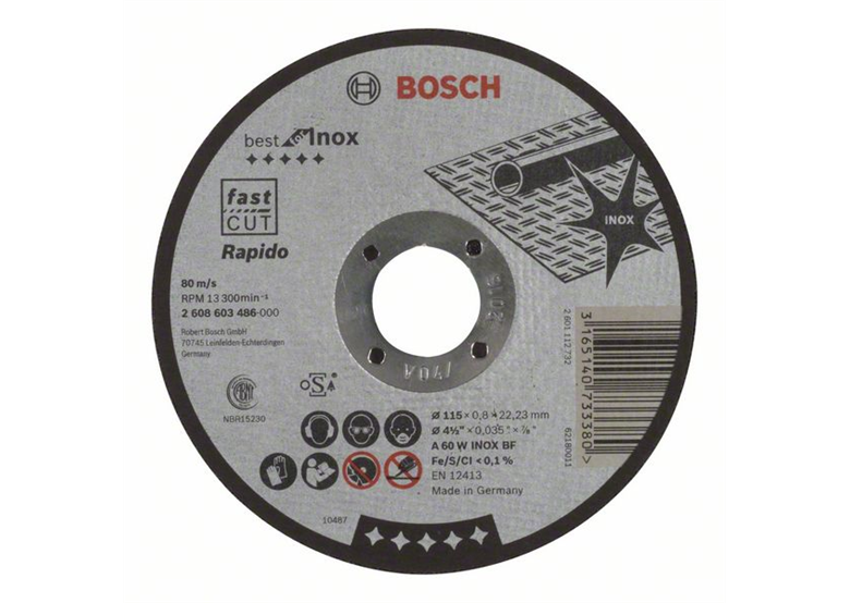 Doorslijpschijf Recht Best for Inox – Rapido Bosch 2608603486