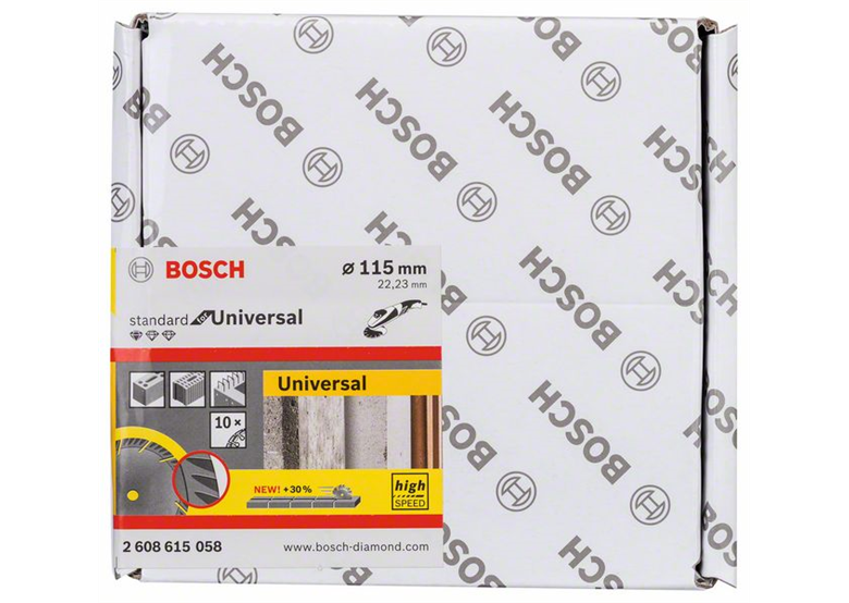 Diamantdoorslijpschijven Standard for Universal 115x22,23mm, 10st. Bosch 2608615058