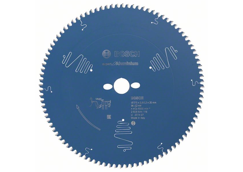 Cirkelzaagblad Expert for Aluminium 315x30mm T96 Bosch 2608644116