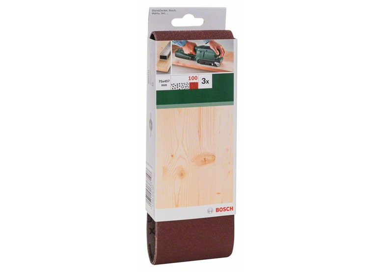 Schuurband 75x457mm, K100, hout Bosch 2609256207