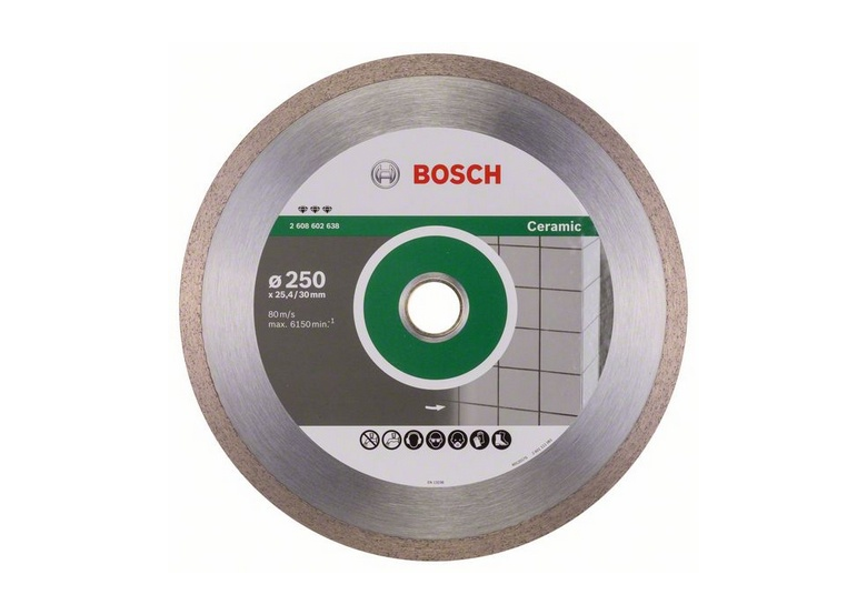 Diamant doorslijpschijf 250mm Bosch Best for Ceramic