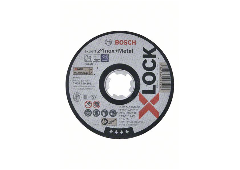 Doorslijpschijf X-Lock 115x22,23x1mm Bosch Expert for Inox