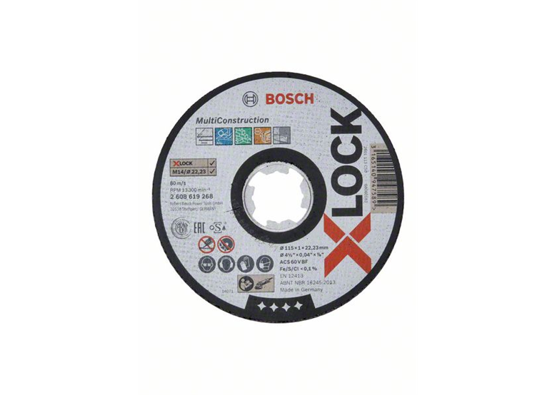 Doorslijpschijf X-Lock 115mm Bosch Multi Material