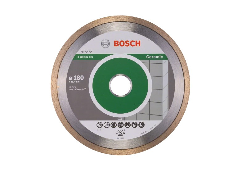 Diamant doorslijpschijf voor keramiek 180x25,4x1,6mm Bosch Standard for Ceramic