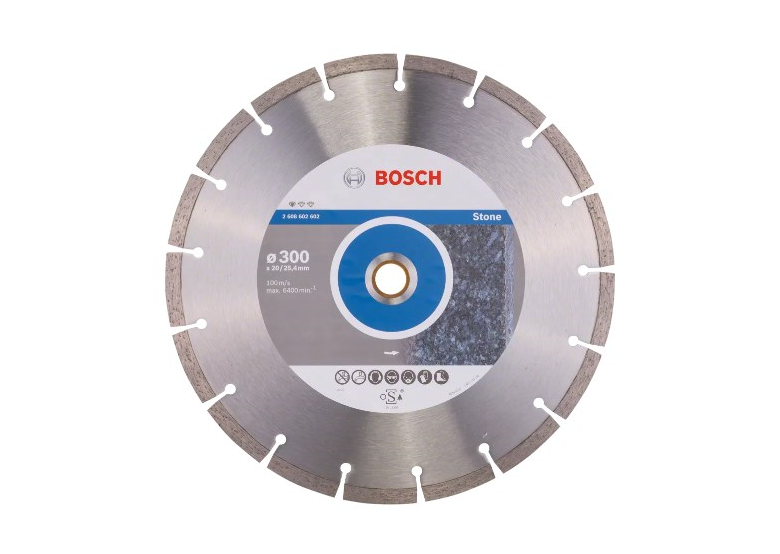 Diamantdoorslijpschijf 300x20/25,4x3,1mm Bosch Standard for Stone