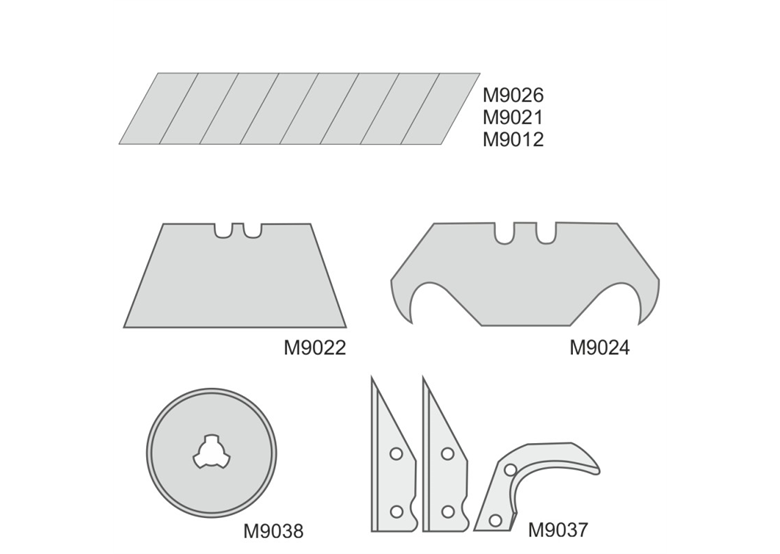 Trapezium messen61 mm x 10 st. Dedra M9022