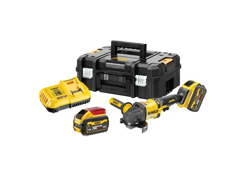 Haakse slijper DeWalt FLEXVOLT DCG418X2 2x9,0Ah TSTAK II