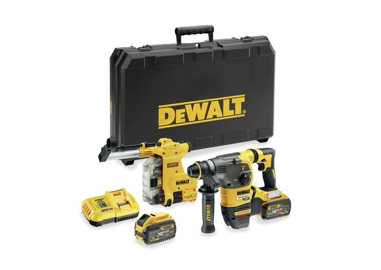 Boorhamer met zuigmodule DeWalt FLEXVOLT DCH335X2 2x9,0Ah