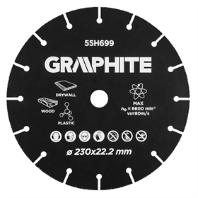 Zaagblad 230x22.2mm Graphite 55H699