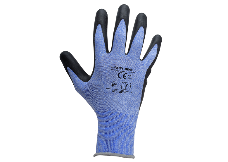 Latex handschoenen zwart en blauw, 9 Lahti Pro L211609K