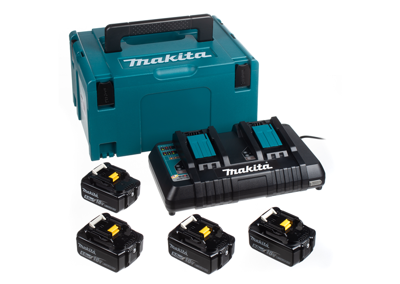 Accu's 18V 5,0Ah (4x) en oplader Makita 9WZBGAA0