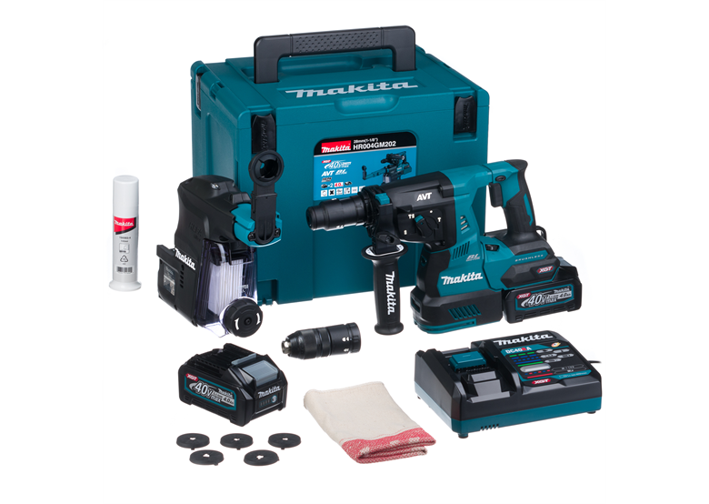 Combihamer SDS-Plus. Makita XGT HR004GM202 2x4,0Ah MAKPAC 4