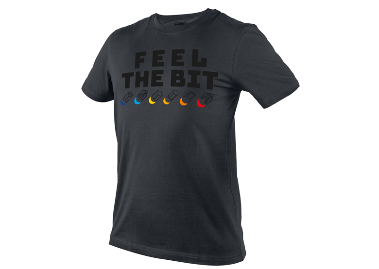 T-shirt ,bedrukt FEEL THE BIT, maat XL Neo 81-641-XL