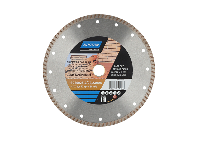 Diamantblad   230x25.4/22.23mm Norton CEE DIY Bricks&Tiles