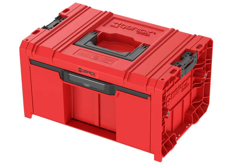 Doos met lade Qbrick System PRO 2.0 DRAWER 1 TOOLBOX BASIC RED Ultra HD Custom