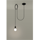 Hanglamp EDISON 1 zwart Sollux Lighting Nickel