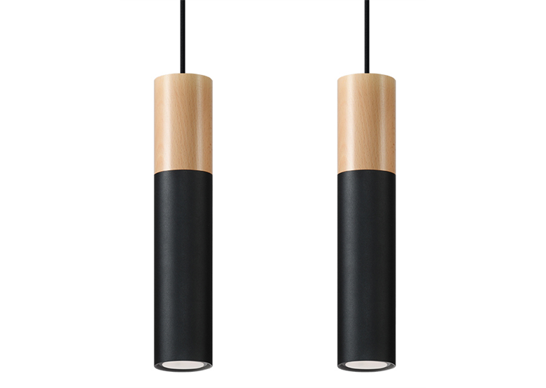 Hanglamp PABLO 2 zwart Sollux Lighting Peach Puff