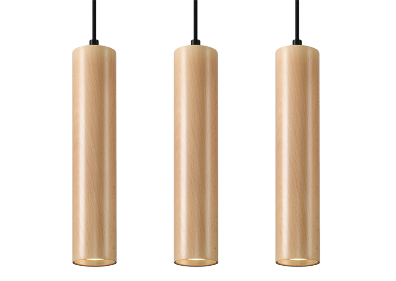 Hanglamp LINO 3 hout Sollux Lighting Peach Puff