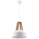 Hanglamp CASCO wit/natuurlijk hout Sollux Lighting Peach Puff