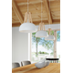 Hanglamp CASCO wit/natuurlijk hout Sollux Lighting Peach Puff